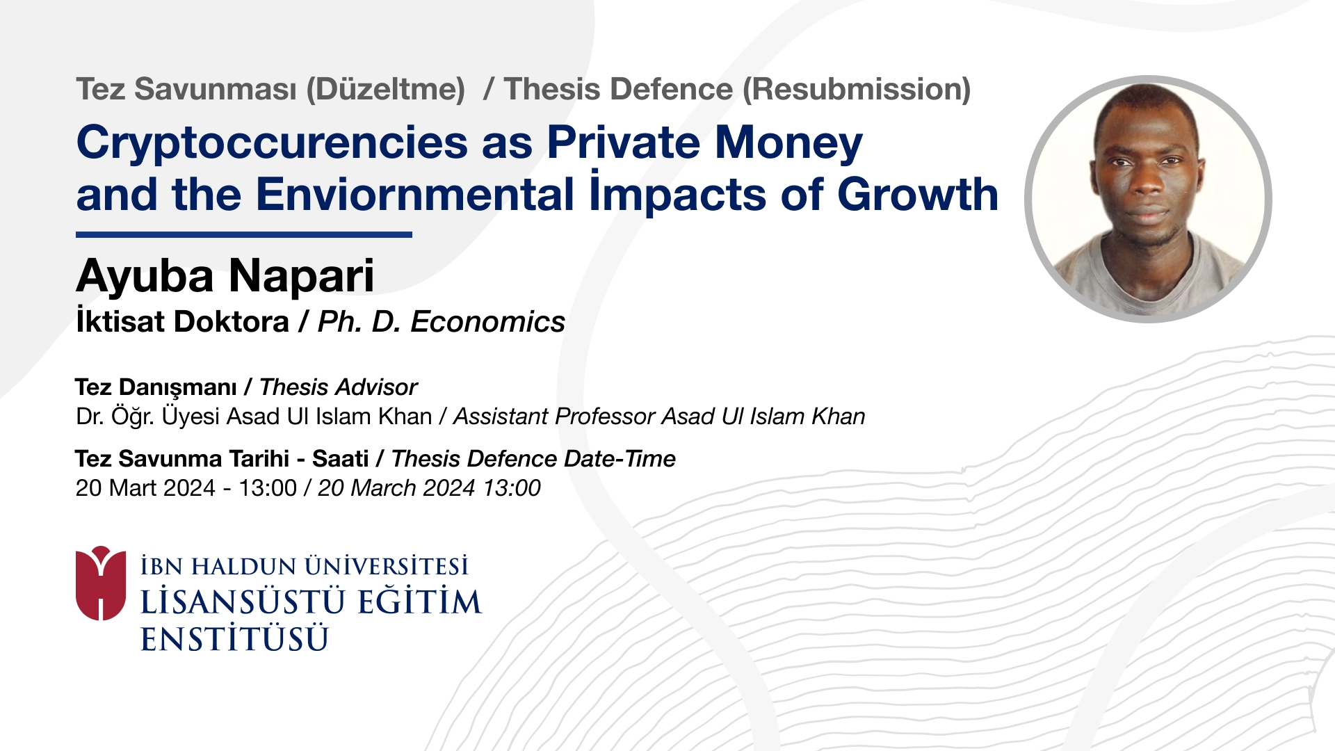 Ayuba Napari's Thesis Defense (Resubmission)