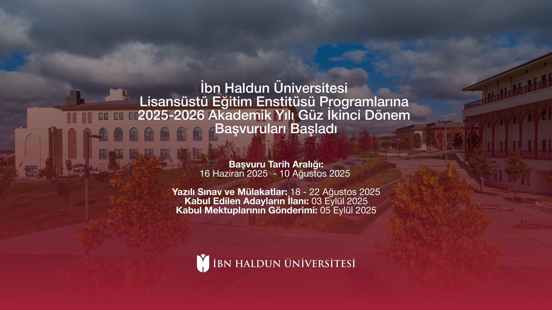2025-2026 Academic Year Fall Second Application Period