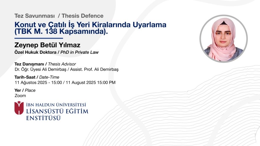 Zeynep Betül Yılmaz'ın Tez Savunması