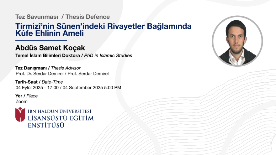 Abdüs Samet Koçak's Thesis Defense
