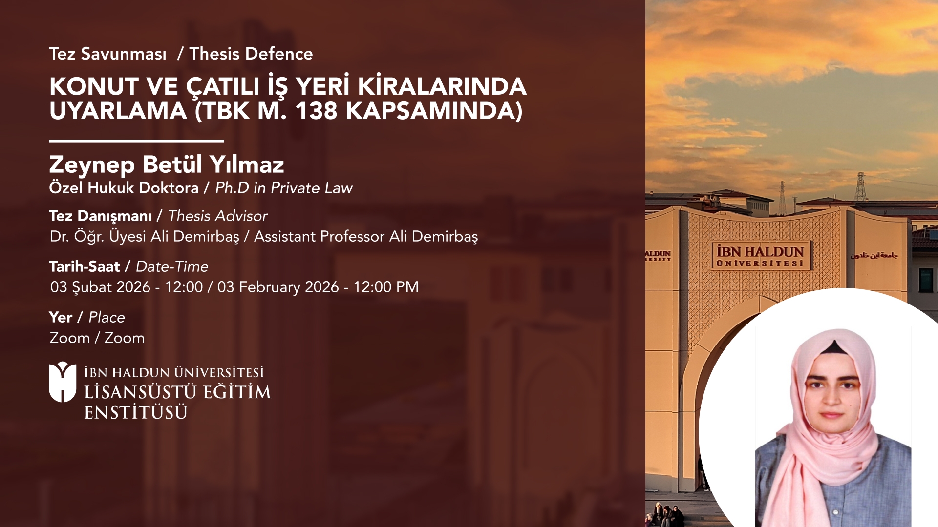 Zeynep Betül Yılmaz'ın Tez Savunması