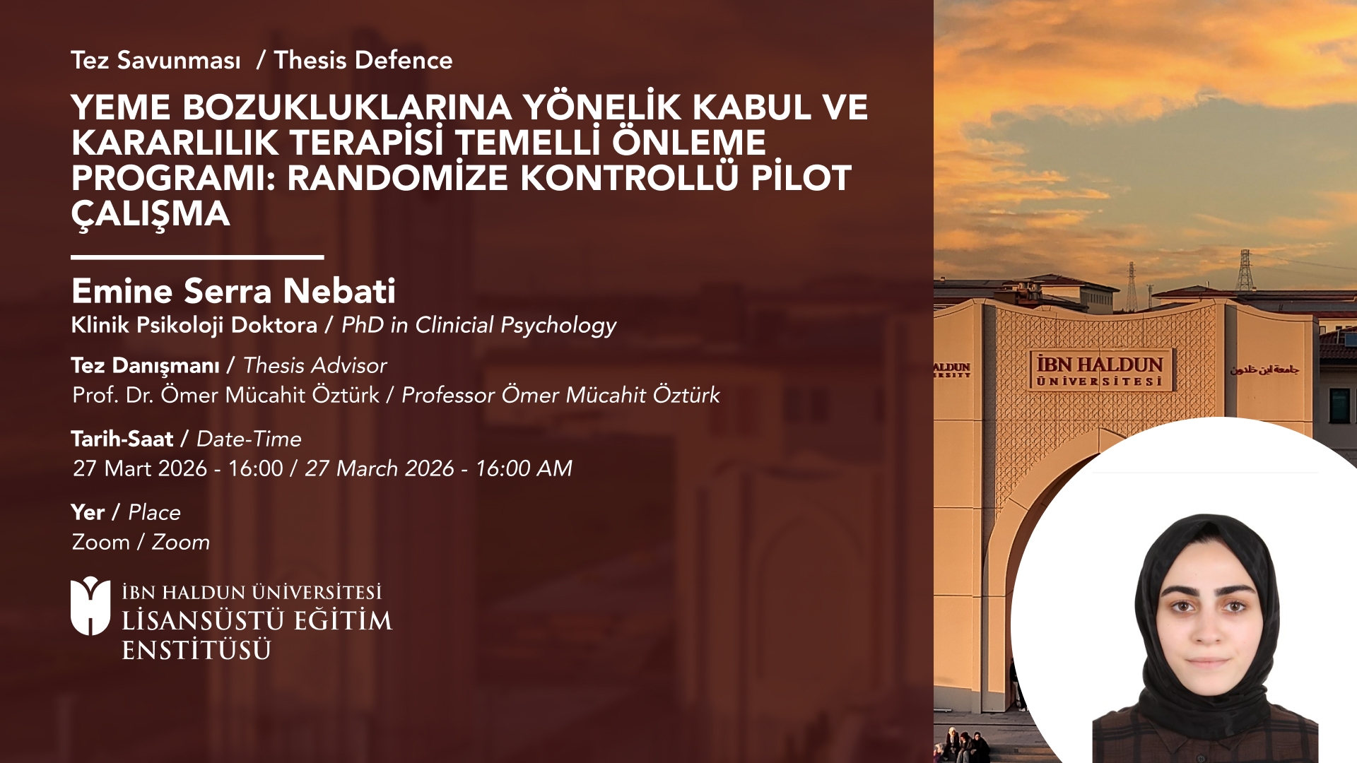 Emine Serra Nebati'nin Tez Savunması 
