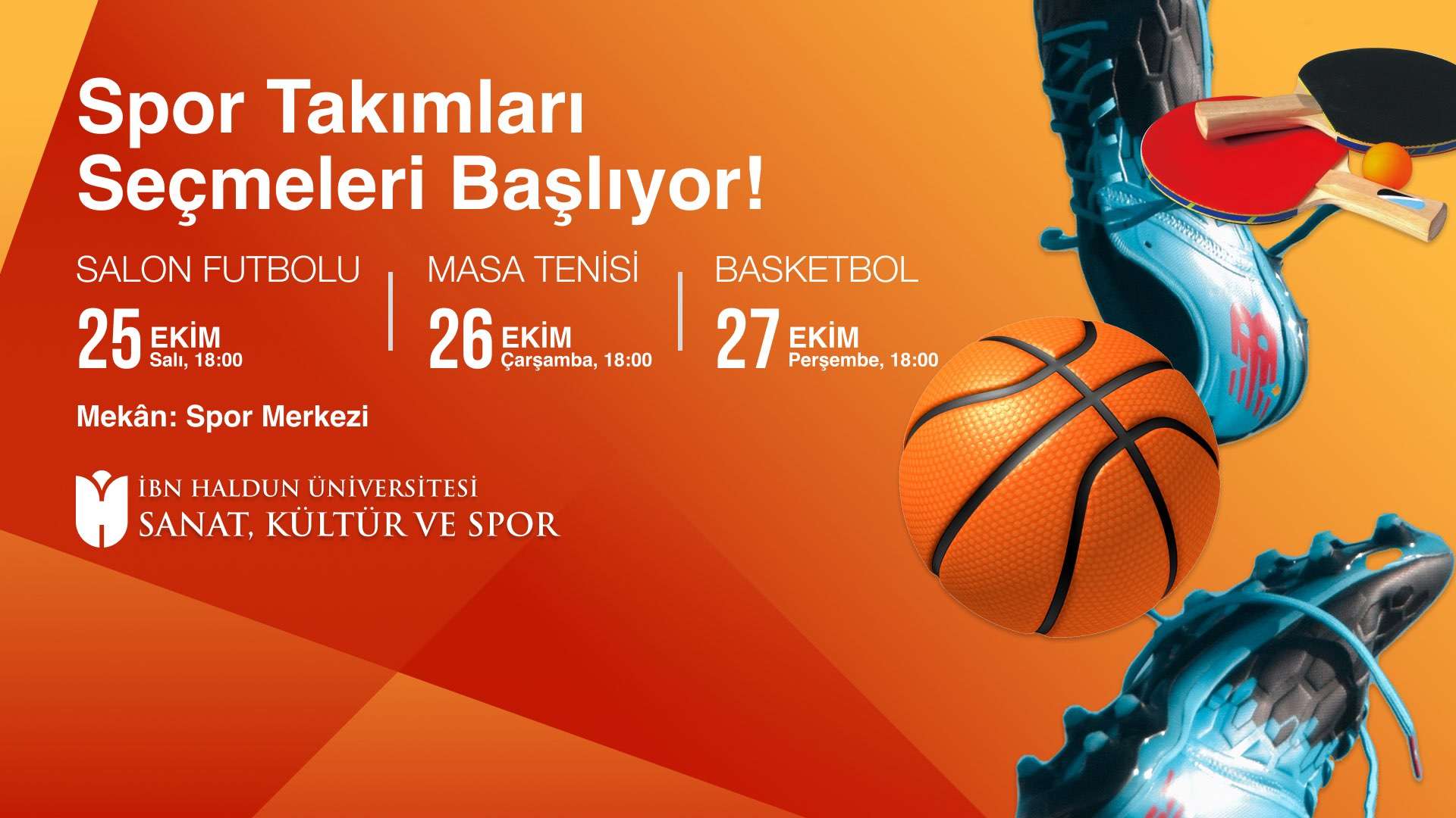 Spor Takımları Seçmeleri Başlıyor