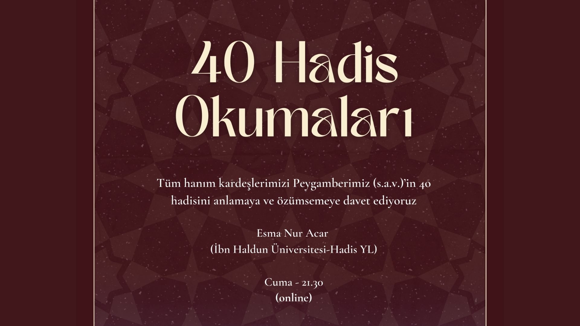 40 Hadith Readings