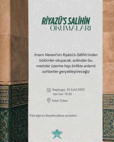 Riyazü's Salihin Okumaları