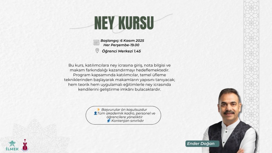 Ender Doğan ile Ney Kursu