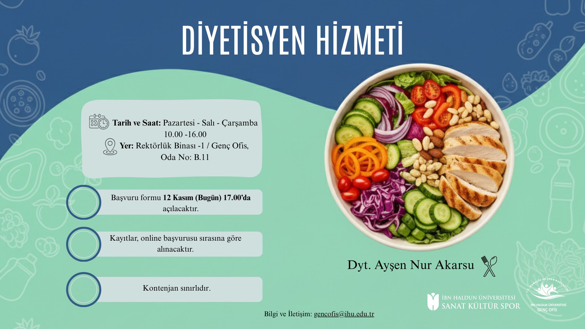 İHÜ Genç Ofis Diyetisyen Hizmeti