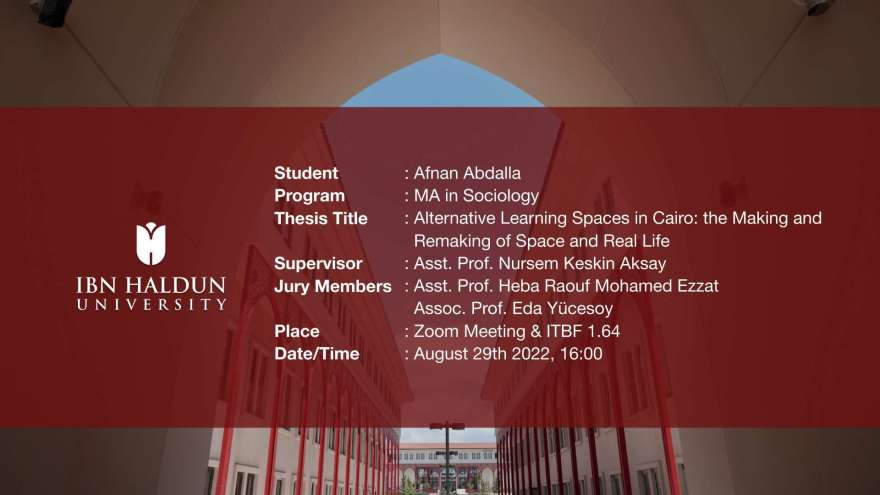 Thesis Defense: Alternative Learning Spaces in Cairo