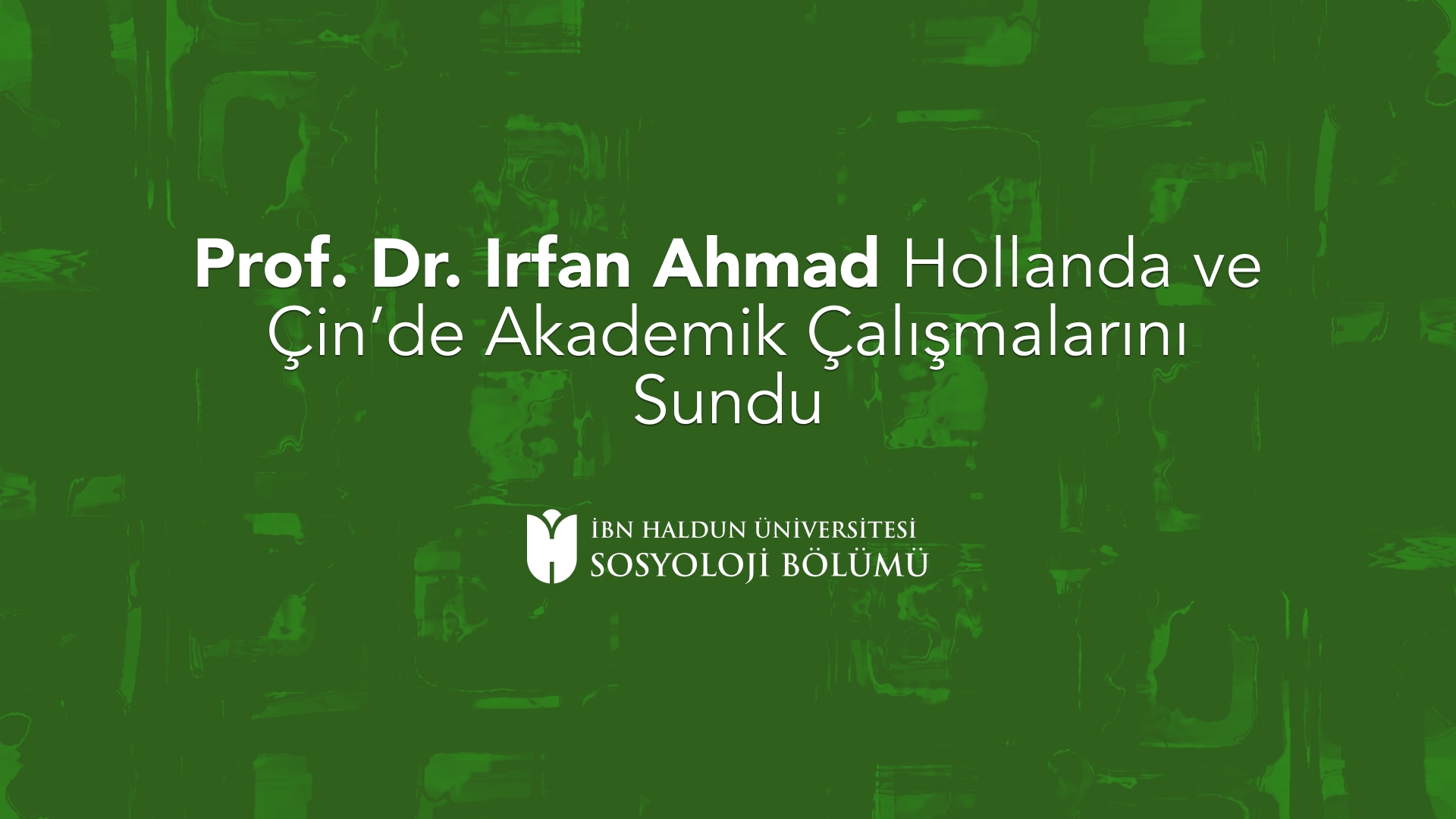 Prof. Irfan Ahmad Delivered Academic Presentations in Netherlands and China