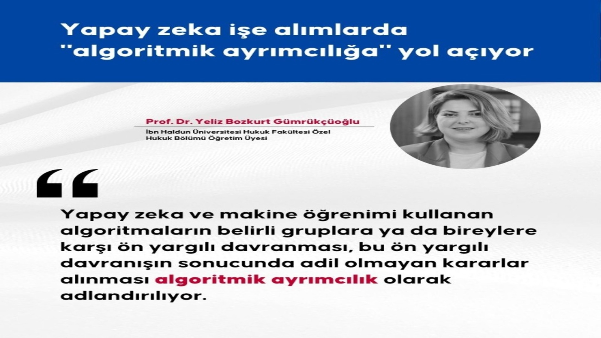 Merkez Müdürümüz Prof. Dr. Yeliz Bozkurt Gümrükçüoğlu AA Haber’e konuştu. 