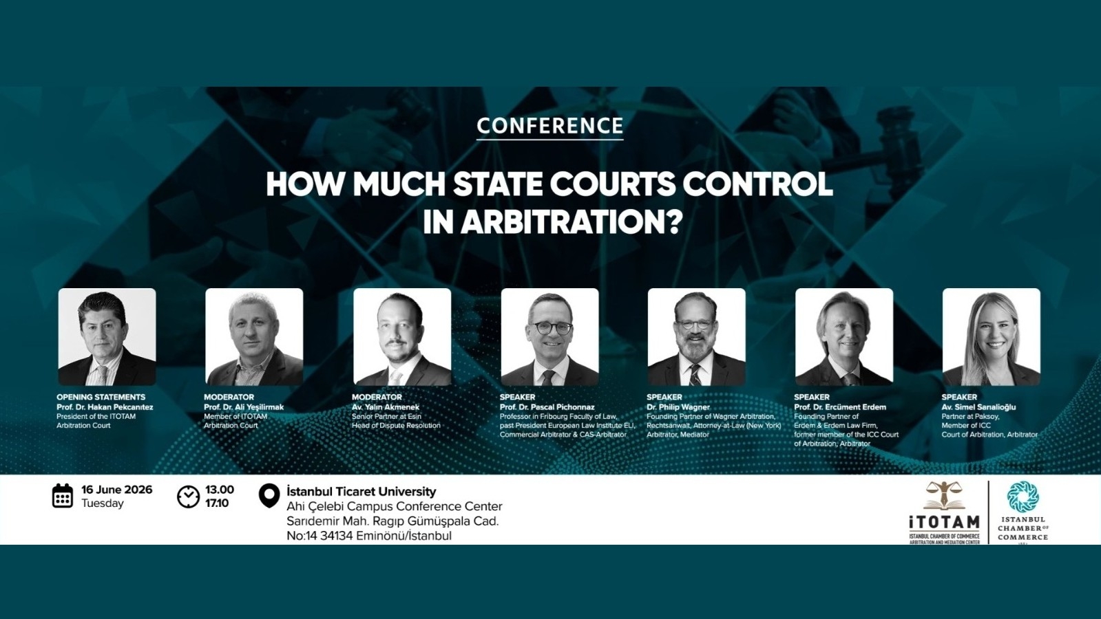 Prof. Dr. Ali Yeşilırmak served as a moderator at the conference titled “How Much State Courts Control in Arbitration?”