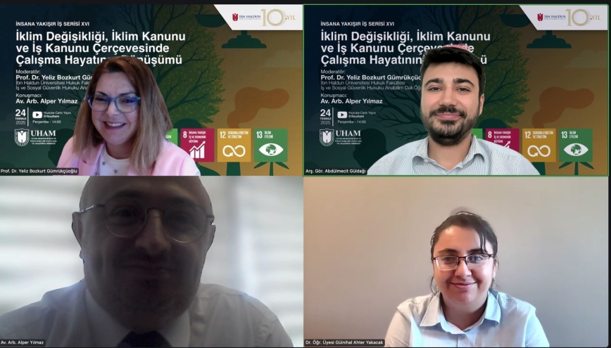 İnsana Yakışır İş Serisi'nde İklim Değişilikliği, İklim Kanunu Ve İş Kanunu Çerçevesinde Çalışma Hayatının Dönüşümü Konulu Etkinlik Gerçekleştirildi
